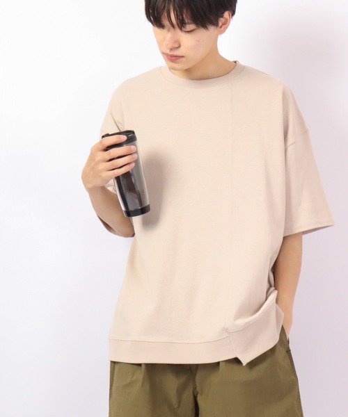 Revo.（レボ）の「Revo. 10/- 天竺 切り替えSS 半袖Tee（Tシャツ/カットソー・メンズ・ブラック/グレイッシュベージュ/ホワイト・1/2）」の8枚目の写真