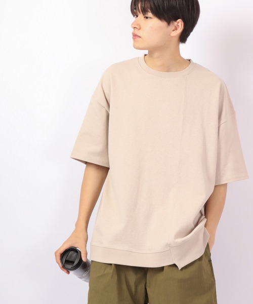 Revo.（レボ）の「Revo. 10/- 天竺 切り替えSS 半袖Tee（Tシャツ/カットソー・メンズ・ブラック/グレイッシュベージュ/ホワイト・1/2）」の7枚目の写真