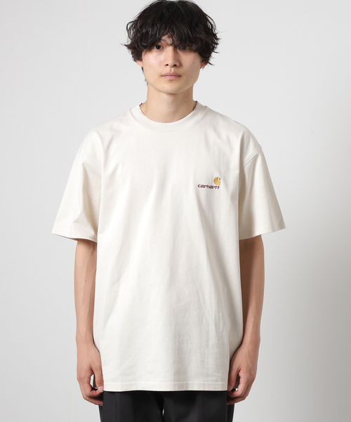 Carhartt WIP(カーハートダブリューアイピー)の「【CARHARTT WIP / カーハート ダブリューアイピー】 AMERICAN SCRIPT Tシャツ(Tシャツ/カットソー・メンズ・ホワイト/ブラック/グリーン/アイボリー・LARGE/X-LARGE/XX-LARGE)」の6枚目の写真