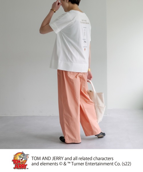 Tom＆Jerry（トムアンドジェリー）の「TOM and JERRY/トムとジェリー×刺繍Tシャツ（Tシャツ/カットソー・レディース・ホワイト系1/ホワイト系2・FREE）」の19枚目の写真