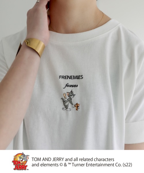 Tom＆Jerry（トムアンドジェリー）の「TOM and JERRY/トムとジェリー×刺繍Tシャツ（Tシャツ/カットソー・レディース・ホワイト系1/ホワイト系2・FREE）」の21枚目の写真