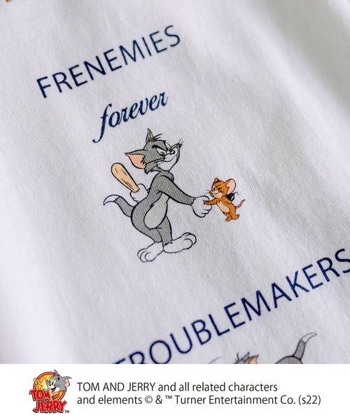 Tom＆Jerry（トムアンドジェリー）の「TOM and JERRY/トムとジェリー×刺繍Tシャツ（Tシャツ/カットソー・レディース・ホワイト系1/ホワイト系2・FREE）」の8枚目の写真