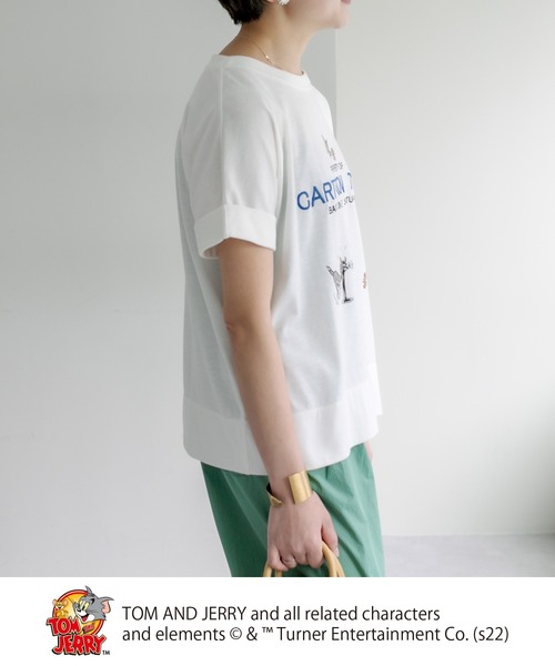 Tom＆Jerry（トムアンドジェリー）の「TOM and JERRY/トムとジェリー×刺繍Tシャツ（Tシャツ/カットソー・レディース・ホワイト系1/ホワイト系2・FREE）」の16枚目の写真