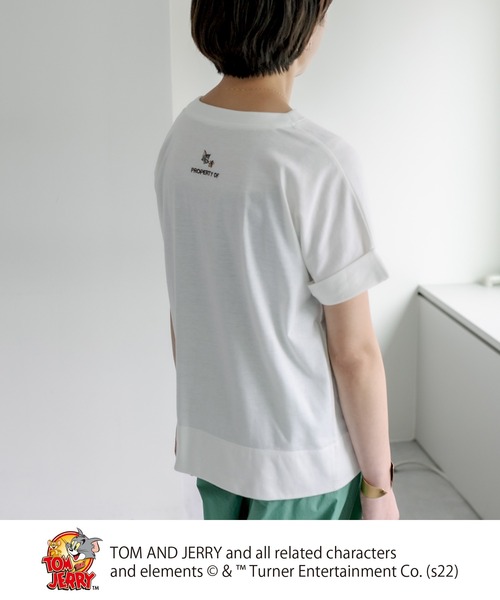 Tom＆Jerry（トムアンドジェリー）の「TOM and JERRY/トムとジェリー×刺繍Tシャツ（Tシャツ/カットソー・レディース・ホワイト系1/ホワイト系2・FREE）」の12枚目の写真
