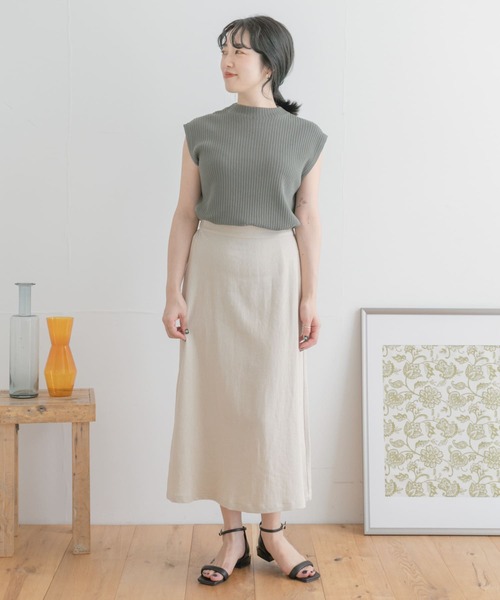 ITEMS URBANRESEARCH（アイテムズ アーバンリサーチ）の「コットンリネンフレアスカート（スカート・レディース・ベージュ/ネイビー/モカ・FREE）」の12枚目の写真