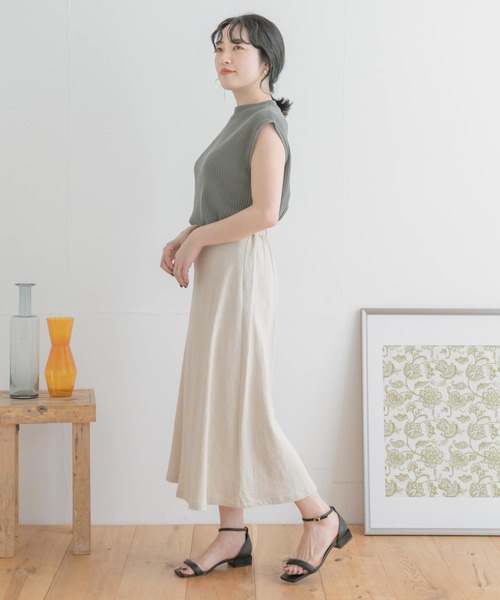ITEMS URBANRESEARCH（アイテムズ アーバンリサーチ）の「コットンリネンフレアスカート（スカート・レディース・ベージュ/ネイビー/モカ・FREE）」の13枚目の写真