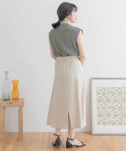 ITEMS URBANRESEARCH（アイテムズ アーバンリサーチ）の「コットンリネンフレアスカート（スカート・レディース・ベージュ/ネイビー/モカ・FREE）」の14枚目の写真