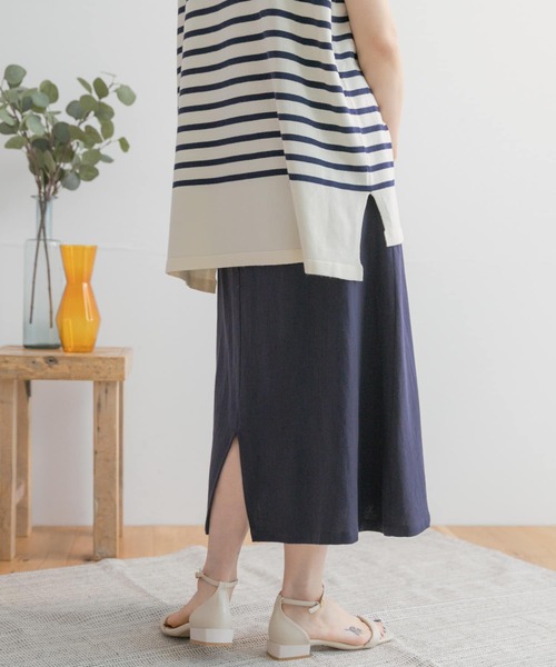 ITEMS URBANRESEARCH（アイテムズ アーバンリサーチ）の「コットンリネンフレアスカート（スカート・レディース・ベージュ/ネイビー/モカ・FREE）」の17枚目の写真