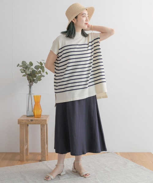 ITEMS URBANRESEARCH（アイテムズ アーバンリサーチ）の「コットンリネンフレアスカート（スカート・レディース・ベージュ/ネイビー/モカ・FREE）」の20枚目の写真