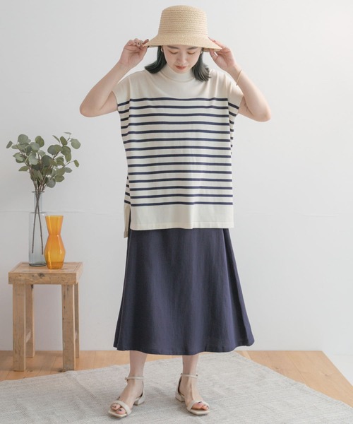 ITEMS URBANRESEARCH（アイテムズ アーバンリサーチ）の「コットンリネンフレアスカート（スカート・レディース・ベージュ/ネイビー/モカ・FREE）」の21枚目の写真