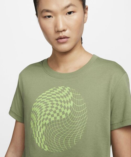 ナイキ Tシャツ レディース Nike トップス Olive NIKE - NIKE ナイキ レディース ロゴ Tシャツ オリーブ サイズL 正規品
