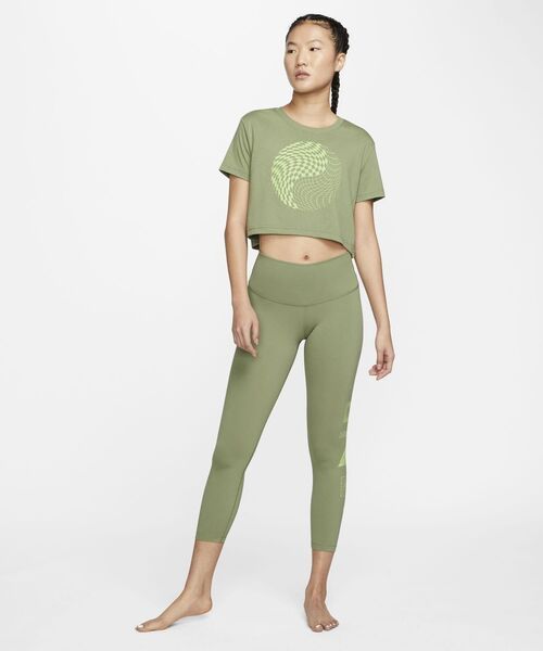 NIKE(ナイキ)の「ナイキ Dri-FIT ウィメンズ クロップド Tシャツ / Nike Dri-FIT Women's Cropped T-Shirt<XS-XL 展開>(Tシャツ/カットソー・レディース・グレー系その他/オリーブ系・M/S/XL/L/XS)」の12枚目の写真