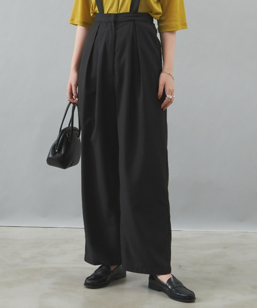 Aunt Marie's(アントマリーズ)の「タックワイドパンツ / サスペンダー(その他パンツ・レディース・ブラック/グレー・FREE)」の13枚目の写真