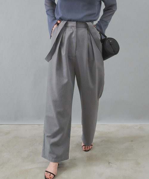 Aunt Marie's(アントマリーズ)の「タックワイドパンツ / サスペンダー(その他パンツ・レディース・ブラック/グレー・FREE)」の21枚目の写真