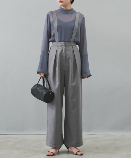 Aunt Marie's(アントマリーズ)の「タックワイドパンツ / サスペンダー(その他パンツ・レディース・ブラック/グレー・FREE)」の20枚目の写真