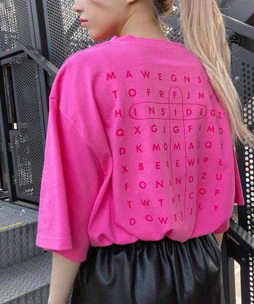 Figments（フィグメンツ）の「WORDS Tシャツ（Tシャツ/カットソー・レディース・ピンク/ホワイト/スミクロ・MEDIUM/SMALL）」の11枚目の写真