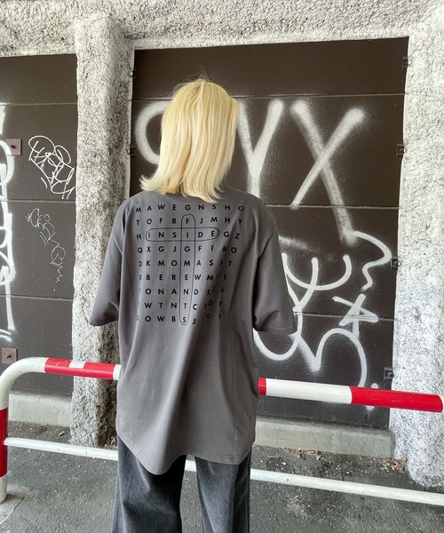 Figments（フィグメンツ）の「WORDS Tシャツ（Tシャツ/カットソー・レディース・ピンク/ホワイト/スミクロ・MEDIUM/SMALL）」の8枚目の写真