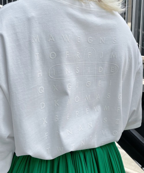 Figments（フィグメンツ）の「WORDS Tシャツ（Tシャツ/カットソー・レディース・ピンク/ホワイト/スミクロ・MEDIUM/SMALL）」の9枚目の写真