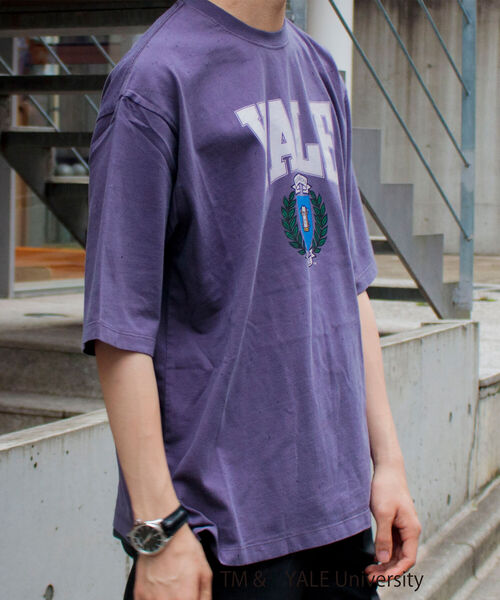 GLOSTER(グロスター)の「【YALE/イェール】別注プリントTシャツ VINTAGE DYEING カレッジロゴ(Tシャツ/カットソー・メンズ・チャコールグレー/ネイビー/オフホワイト・M/L)」の13枚目の写真