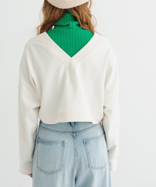 MERLOT（メルロー）の「2WAYボレロカットソー（カーディガン/ボレロ・レディース・ブラック/ナチュラル・FREE）」の4枚目の写真