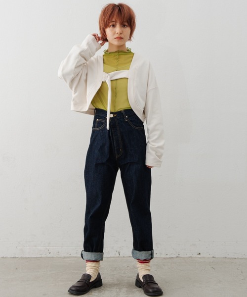 MERLOT（メルロー）の「2WAYボレロカットソー（カーディガン/ボレロ・レディース・ブラック/ナチュラル・FREE）」の15枚目の写真