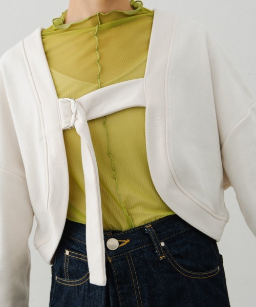 MERLOT（メルロー）の「2WAYボレロカットソー（カーディガン/ボレロ・レディース・ブラック/ナチュラル・FREE）」の10枚目の写真