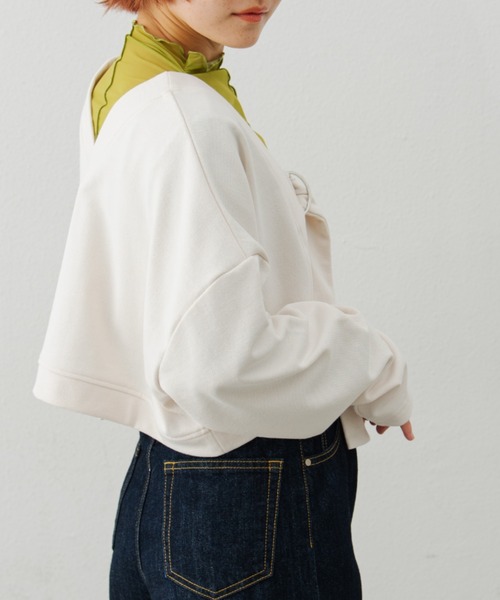 MERLOT（メルロー）の「2WAYボレロカットソー（カーディガン/ボレロ・レディース・ブラック/ナチュラル・FREE）」の11枚目の写真