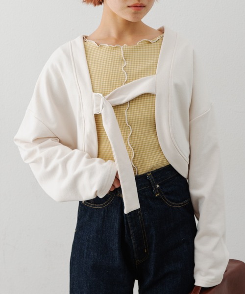 MERLOT（メルロー）の「2WAYボレロカットソー（カーディガン/ボレロ・レディース・ブラック/ナチュラル・FREE）」の18枚目の写真