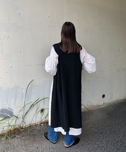 y/m by RIKA(イムバイリカ)の「リブハイネックラップニットロングトップス(ニット/セーター・レディース・ブラック・FREE)」の15枚目の写真