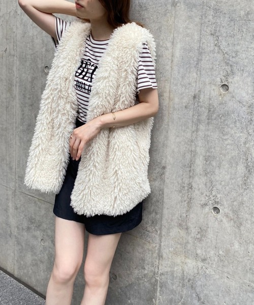 one after another NICE CLAUP(ワンアフターアナザーナイスクラップ)の「フロッキーロゴプリントTee(Tシャツ/カットソー・レディース・ブラウン/オフホワイト/アイボリー/ホワイト系その他・FREE)」の15枚目の写真