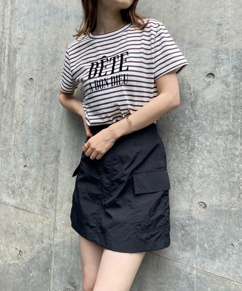 one after another NICE CLAUP(ワンアフターアナザーナイスクラップ)の「フロッキーロゴプリントTee(Tシャツ/カットソー・レディース・ブラウン/オフホワイト/アイボリー/ホワイト系その他・FREE)」の12枚目の写真