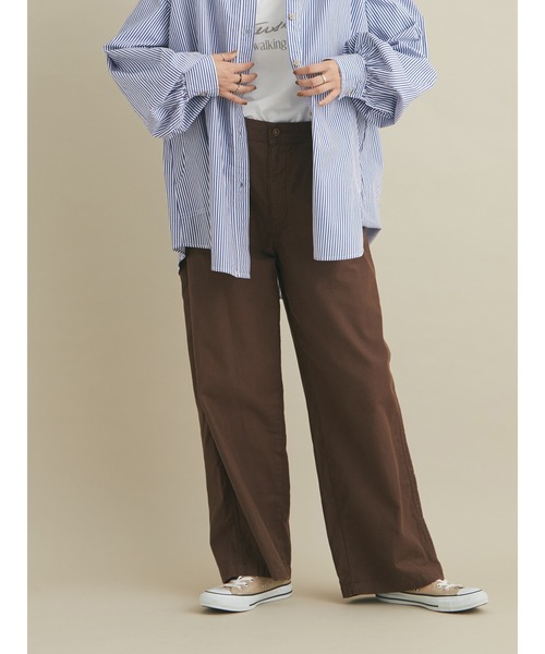 CRAFT STANDARD BOUTIQUE(クラフトスタンダードブティック)の「2WAYサロペット *◆(チノパンツ・レディース・ブラウン/カーキ・S/M/L)」の1枚目の写真