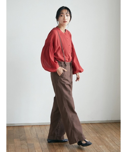CRAFT STANDARD BOUTIQUE(クラフトスタンダードブティック)の「2WAYサロペット *◆(チノパンツ・レディース・ブラウン/カーキ・S/M/L)」の3枚目の写真