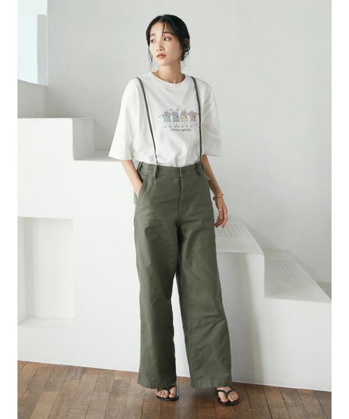 CRAFT STANDARD BOUTIQUE(クラフトスタンダードブティック)の「2WAYサロペット *◆(チノパンツ・レディース・ブラウン/カーキ・S/M/L)」の6枚目の写真