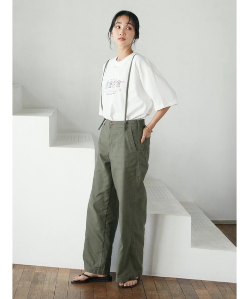 CRAFT STANDARD BOUTIQUE(クラフトスタンダードブティック)の「2WAYサロペット *◆(チノパンツ・レディース・ブラウン/カーキ・S/M/L)」の9枚目の写真