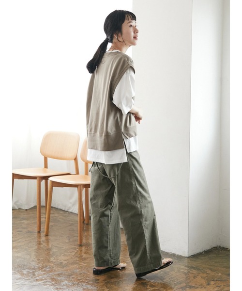 CRAFT STANDARD BOUTIQUE(クラフトスタンダードブティック)の「2WAYサロペット *◆(チノパンツ・レディース・ブラウン/カーキ・S/M/L)」の18枚目の写真