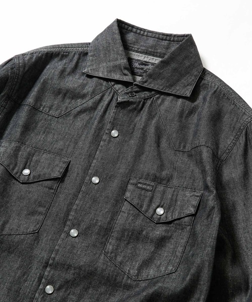 Wrangler（ラングラー）の「長袖シャツ（シャツ/ブラウス・メンズ・ブルー・MEDIUM）」の2枚目の写真