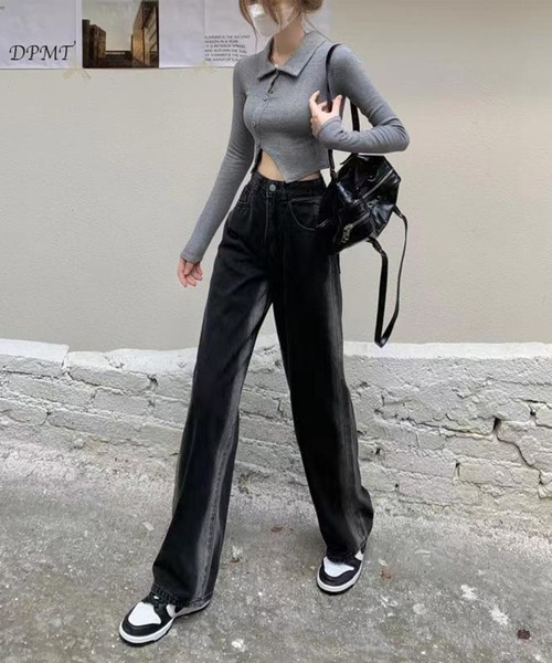 Yuumi　Aパンツ　ブラックＭ me+em select（ミームセレクト）の「【 S／M／L／XLサイズ展開