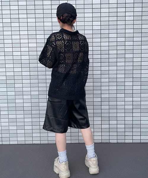 DuKKah(デュカ)の「Dukkah/【低身長向け】パッチワークレースシャツ(シャツ/ブラウス・レディース・ブラック/アイボリー・X-SMALL)」の12枚目の写真