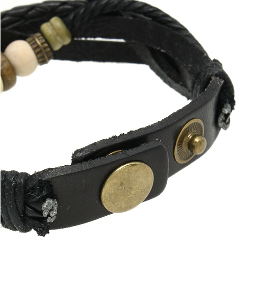 チャイハネ(チャイハネ)の「【チャイハネ】ジャレン レザーブレスレット(ブレスレット・メンズ・ブルー/ダークブラウン/グリーン/ブラック/オレンジ・FREE)」の11枚目の写真