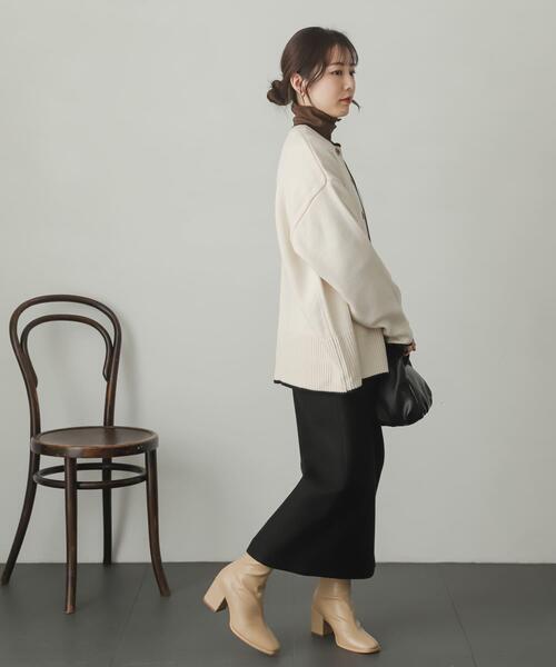 SENSE OF PLACE by URBAN RESEARCH（センスオブプレイスバイアーバンリサーチ）の「クルーネックルーズカーディガン（カーディガン/ボレロ・レディース・ライトブルー/ピンク/イエロー/ブラック/アイボリー/グリーン/オレンジ/パープル/ブラック系その他/モカ・ONE）」の14枚目の写真