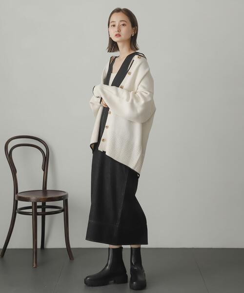 SENSE OF PLACE by URBAN RESEARCH（センスオブプレイスバイアーバンリサーチ）の「クルーネックルーズカーディガン（カーディガン/ボレロ・レディース・ライトブルー/ピンク/イエロー/ブラック/アイボリー/グリーン/オレンジ/パープル/ブラック系その他/モカ・ONE）」の17枚目の写真