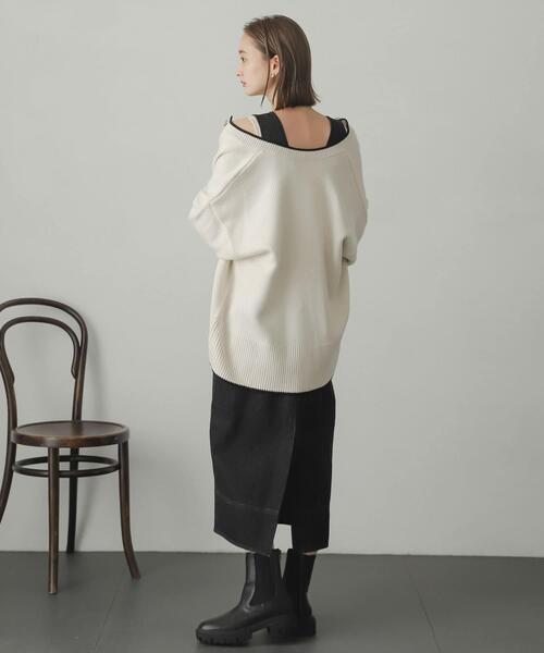 SENSE OF PLACE by URBAN RESEARCH（センスオブプレイスバイアーバンリサーチ）の「クルーネックルーズカーディガン（カーディガン/ボレロ・レディース・ライトブルー/ピンク/イエロー/ブラック/アイボリー/グリーン/オレンジ/パープル/ブラック系その他/モカ・ONE）」の18枚目の写真