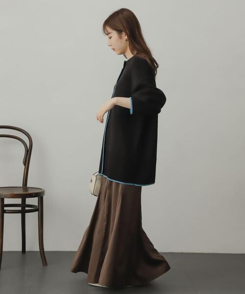 SENSE OF PLACE by URBAN RESEARCH（センスオブプレイスバイアーバンリサーチ）の「クルーネックルーズカーディガン（カーディガン/ボレロ・レディース・ライトブルー/ピンク/イエロー/ブラック/アイボリー/グリーン/オレンジ/パープル/ブラック系その他/モカ・ONE）」の22枚目の写真