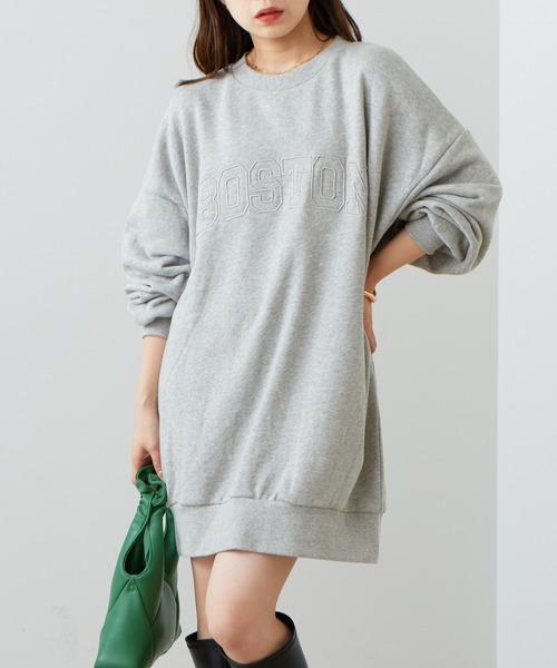 Chico（チコ）の「【2022AW】胸刺繍ルーズスウェット（スウェット・レディース・アイボリー/ブラック/グレー・FREE）」の13枚目の写真