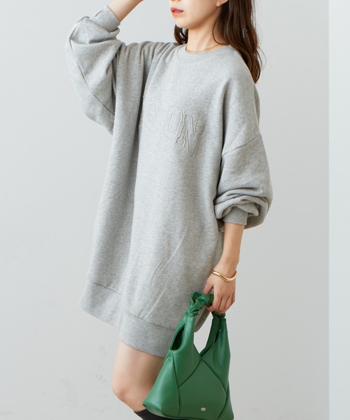 Chico（チコ）の「【2022AW】胸刺繍ルーズスウェット（スウェット・レディース・アイボリー/ブラック/グレー・FREE）」の14枚目の写真