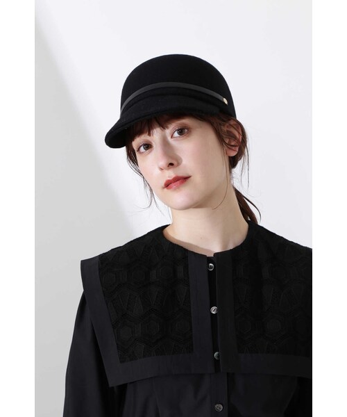 JILL STUART(ジルスチュアート)の「◆モニークハット(ハット・レディース・ブラック/ベージュ・FREE)」の6枚目の写真