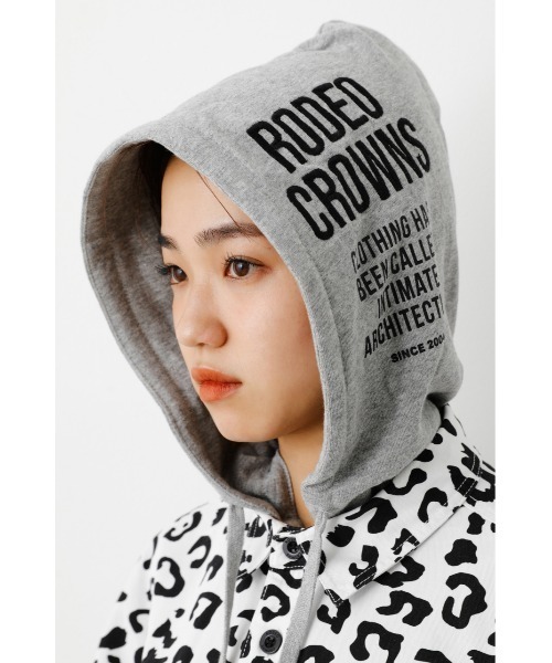 RODEO CROWNS WIDE BOWL（ロデオクラウンズワイドボウル）の「パターンフードロゴミリタリーシャツワンピースWL（シャツワンピース・レディース・ホワイト系その他・FREE）」の6枚目の写真