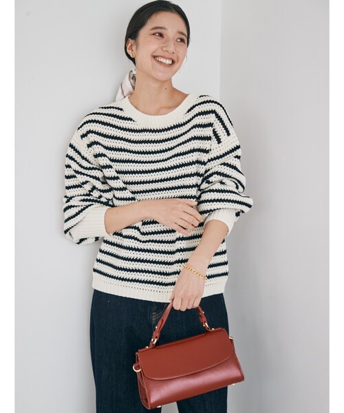 THE SHOP TK (ザ ショップ ティーケー )の「◆2WAYスムースハンドバッグ(ハンドバッグ・レディース・ブラック/ボルドー/ライトベージュ・00)」の8枚目の写真