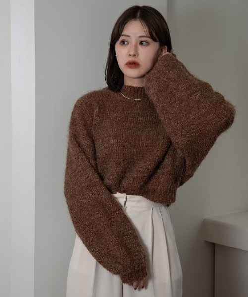 Amiur（エミレ）の「shaggy mix knit（ニット/セーター・レディース・ベージュ/ブラウン/イエロー系その他・FREE）」の10枚目の写真